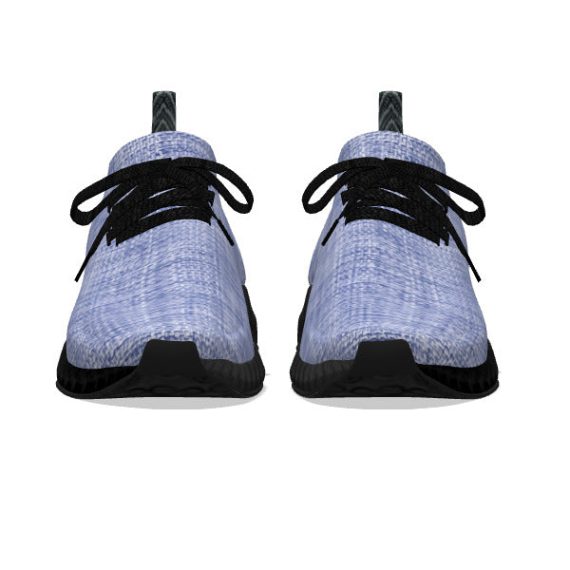 Light Blue Tweed - Black Soles