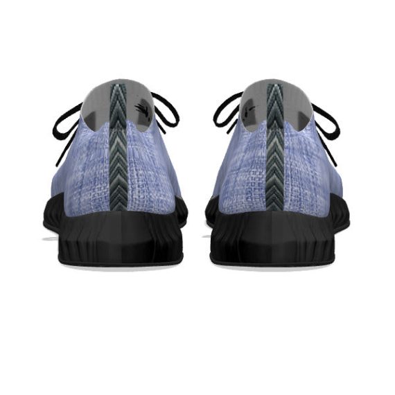 Light Blue Tweed - Black Soles