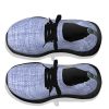 Light Blue Tweed - Black Soles