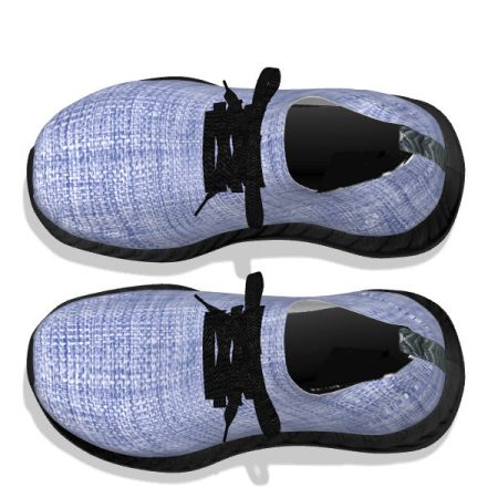 Light Blue Tweed - Black Soles