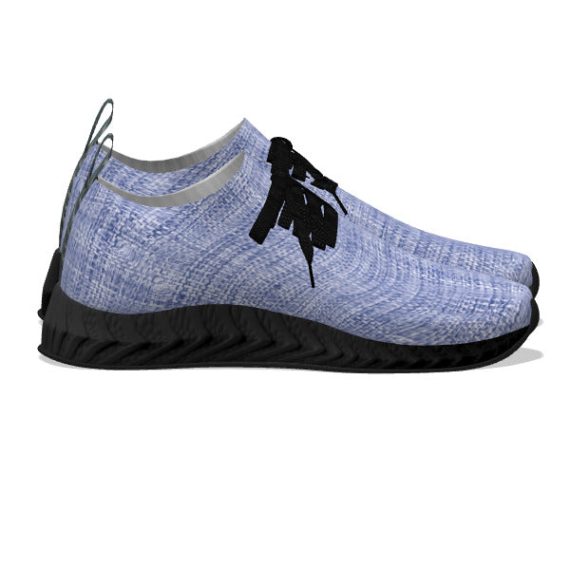 Light Blue Tweed - Black Soles